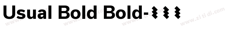 Usual Bold Bold字体转换